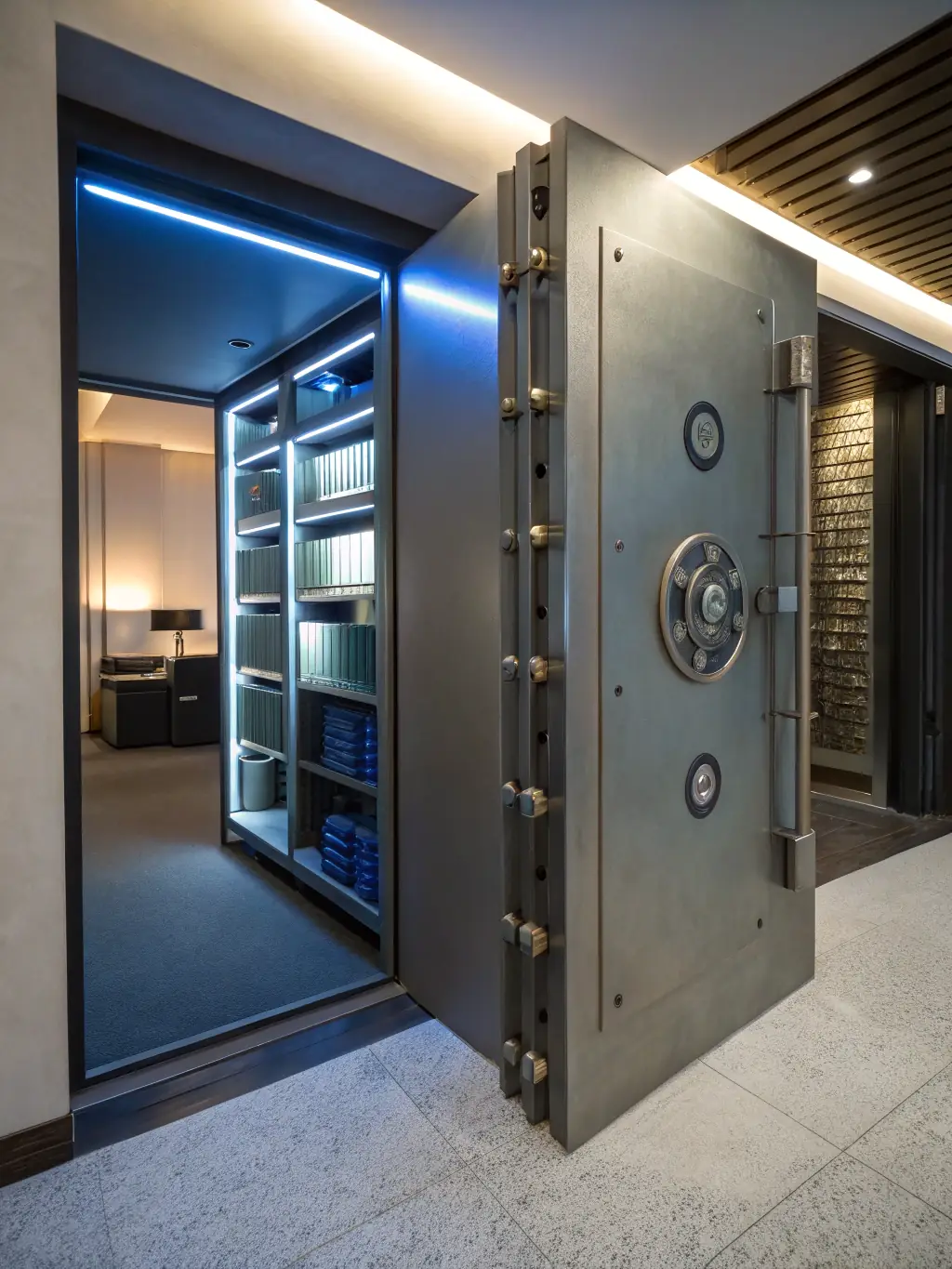 An image of a secure digital vault with the Indian Rupee symbol, representing the importance of secure and tax-efficient investment strategies.